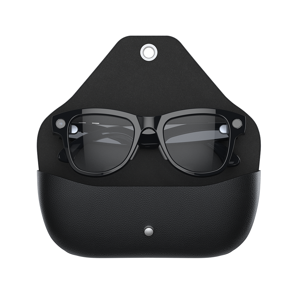 M02Pro MAX AI Translation Smart Audio Glasses: Bluetooth 5.4 Open-Ear Headphones Eyewear with TR90 Frame, Dual Mic & Smart Charging Leather Case for B2B Wholesale